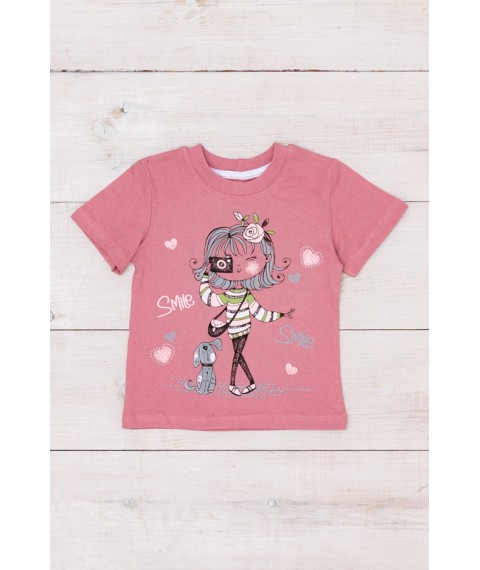 T-shirt for girls Wear Your Own 116 Pink (6021-001-33-1-5-v41)
