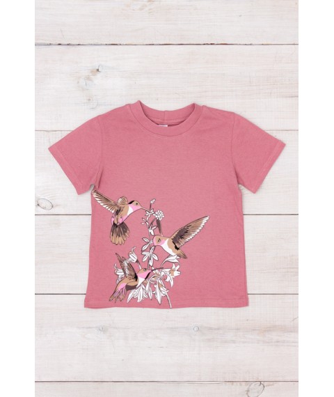 T-shirt for girls Wear Your Own 122 Pink (6021-001-33-1-5-v29)