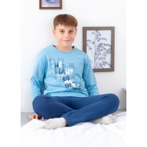 Pajamas for boys (teens) Wear Your Own 146 Blue (6076-023-33-1-v41)