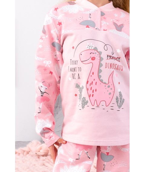 Pajamas for girls with a button Wear Your Own 110 Pink (6077-024-33-5-v2)