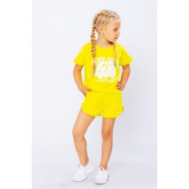 Set for a girl (T-shirt + shorts) Wear Your Own 122 Yellow (6243-057-33-1-v7)