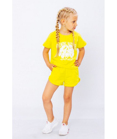 Set for a girl (T-shirt + shorts) Wear Your Own 122 Yellow (6243-057-33-1-v7)