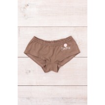 Underpants for girls with a roll (Brazilian) Wear Your Own 164 Brown (6277-036-33-v46)