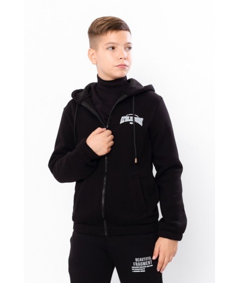 Boy's Zip Up Jumper (Teen) Wear Your Own 140 Black (6350-025-33-1-v10)