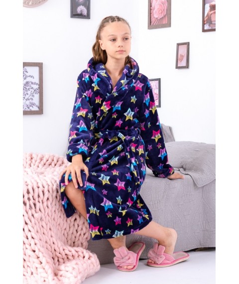 Dressing gown for girls Wear Your Own 40 Blue (6390-035-5-v10)