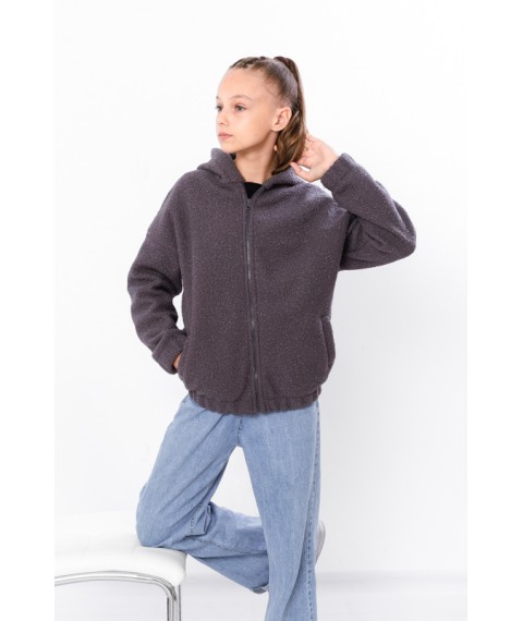 Jam jacket for girls (teens) Wear Your Own 158 Gray (6411-130-1-v10)