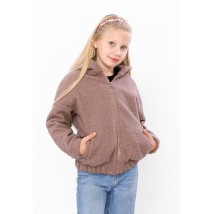 Jam-jacket for girls Wear Your Own 110 Brown (6411-130-v0)
