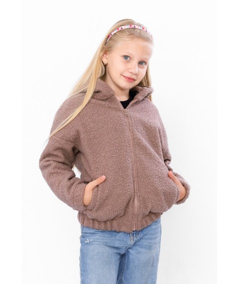 Jam jacket for girls Wear Your Own 122 Brown (6411-130-v5)