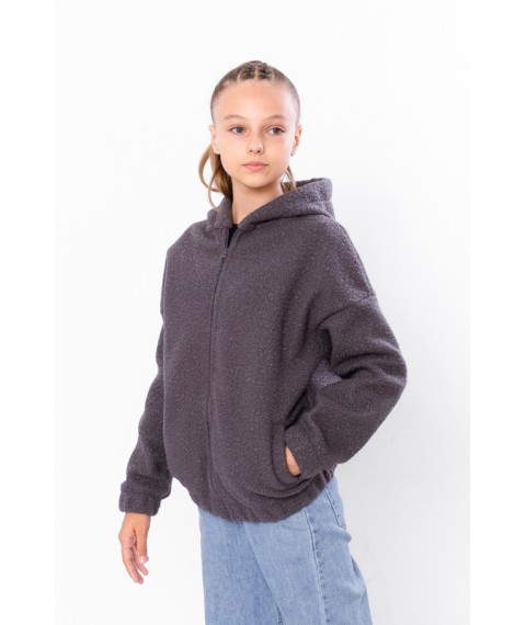 Jam jacket for girls (teens) Wear Your Own 158 Gray (6411-130-1-v10)