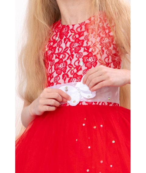 Dress for a girl Wear Your Own 5-6 Red (15198-v3)