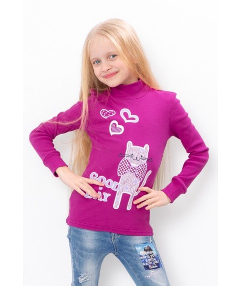 Turtleneck for a girl Wear Your Own 128 Violet (6068-019-33-5-v55)