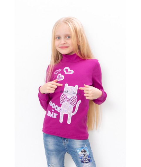 Turtleneck for girls Wear Your Own 110 Violet (6068-019-33-5-v33)