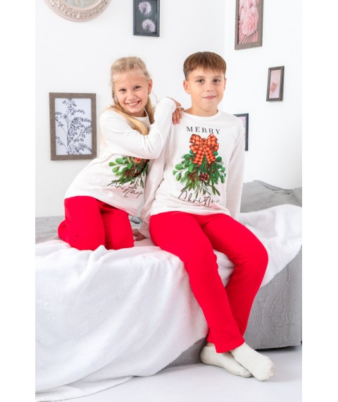 Children's pajamas "Family look" Wear Your Own 122 White (6076-F-v11)