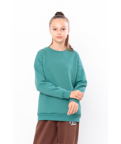 Sweatshirt for girls Wear Your Own 140 Green (6393-025-33-2-v2)