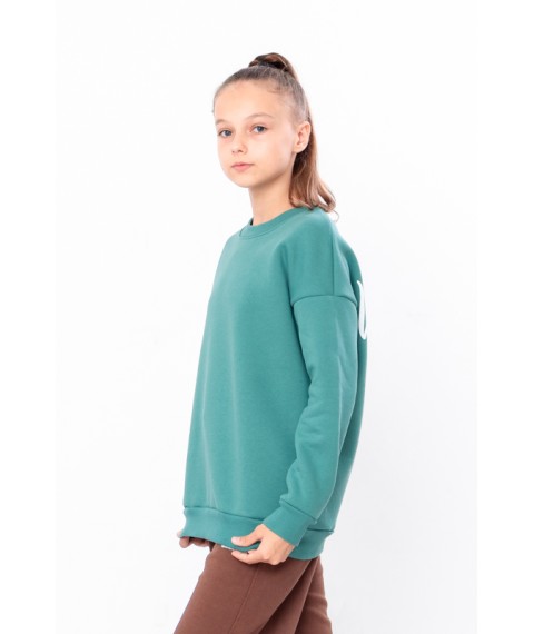 Sweatshirt for girls Wear Your Own 164 Green (6393-025-33-2-v15)