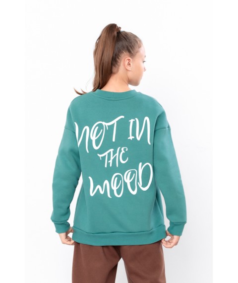 Sweatshirt for girls Wear Your Own 164 Green (6393-025-33-2-v15)