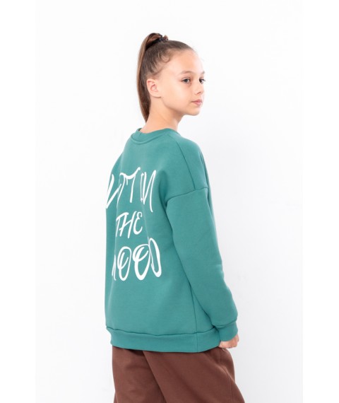 Sweatshirt for girls Wear Your Own 134 Green (6393-025-33-2-v28)