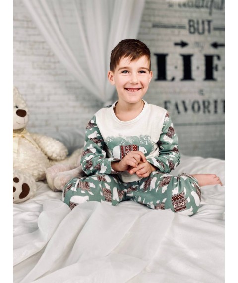 Children's pajamas "Family look" Wear Your Own 122 Green (6076-2-v5)