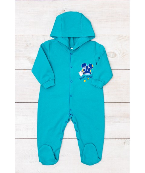Nursery overalls for a boy Nosy Svoe 74 Turquoise (5001-023-33-4-1-v5)