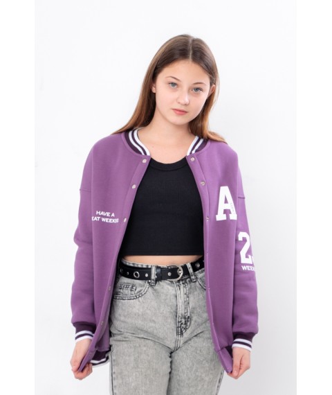 Bomber for girls (teens) Wear Your Own 164 Purple (6404-025-33-2-v9)
