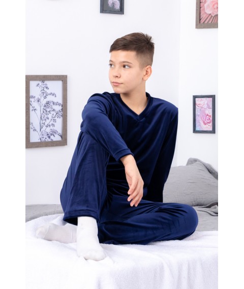 Pajamas for boys (teens) Wear Your Own 152 Blue (6412-030-v7)
