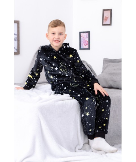 Boys' overalls (with hood) Wear Your Own 128 Black (6413-035-4-v13)