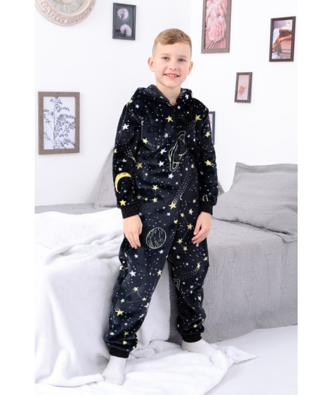 Boys' overalls (with hood) Wear Your Own 122 Black (6413-035-4-v10)