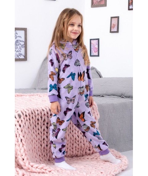 Jumpsuit for girls (with a hood) Wear Your Own 104 Purple (6413-035-5-v1)