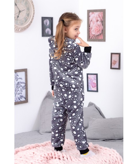 Overalls for girls (with a hood) Nosy Svoe 110 Gray (6413-035-5-v2)