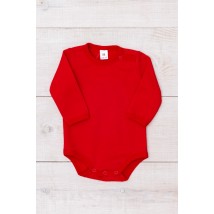 Nursery bodysuit for girls (with long sleeves) Wear Your Own 56 Red (5010-023-5-v15)