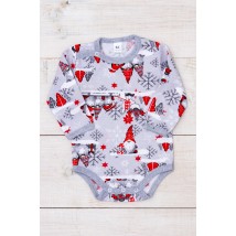 Nursery bodysuit for boys (with long sleeves) Wear Your Own 62 Gray (5010-024-4-v17)