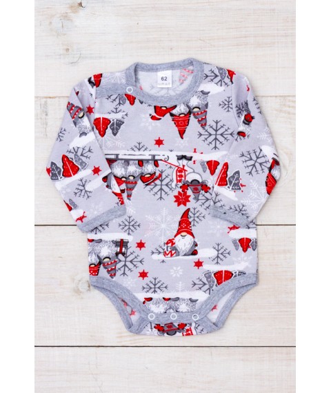 Nursery bodysuit for boys (with long sleeves) Wear Your Own 62 Gray (5010-024-4-v17)