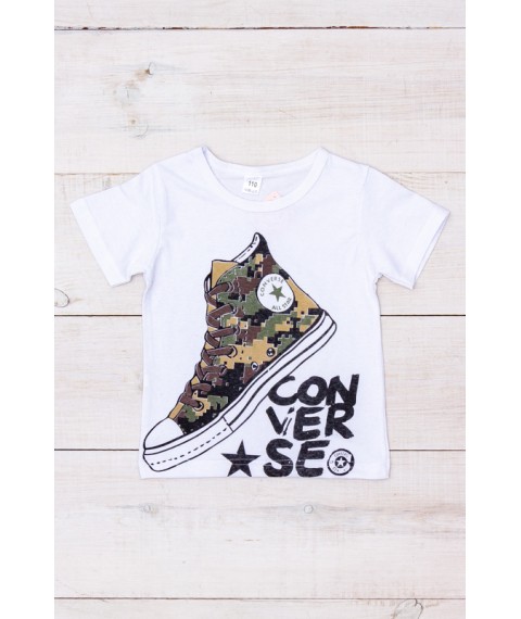T-shirt for a boy Wear Your Own 110 White (6021-001-33-1-4-v78)
