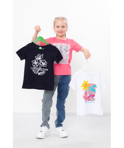 Set of t-shirts for girls (3 pcs.) Wear Your Own 116 Black (6021-001-33-7-v9)