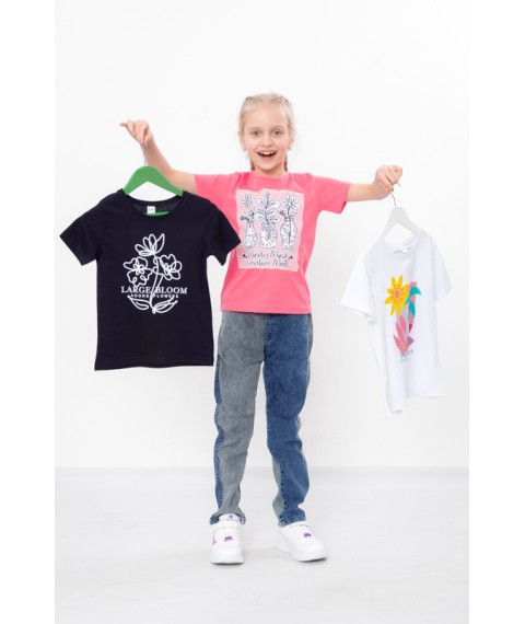 Set of t-shirts for girls (3 pcs.) Wear Your Own 116 Black (6021-001-33-7-v9)