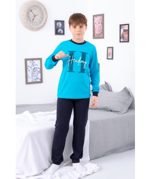 Pajamas for boys (teens) Wear Your Own 146 Blue (6076-001-33-1-v3)