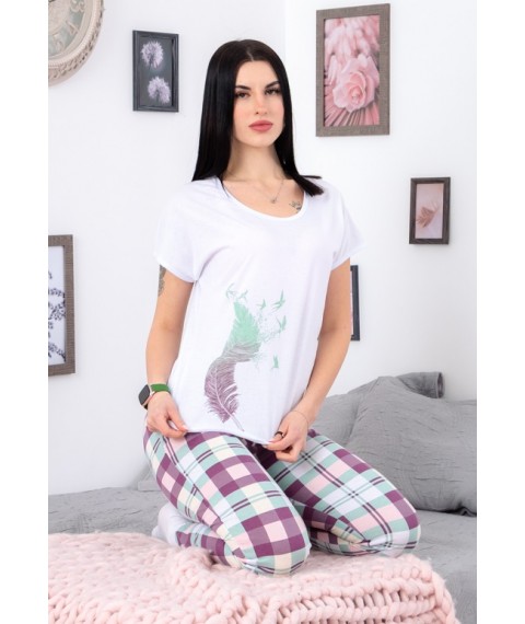 Women's pajamas (T-shirt + pants) Nosy Svoe 48 White (8070-002-33-v12)
