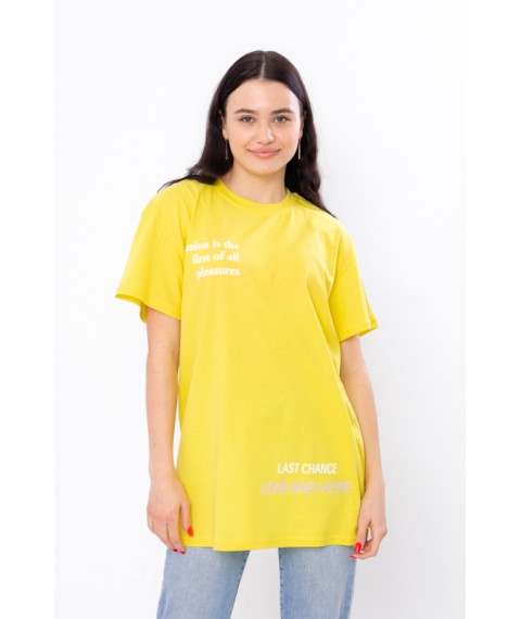 Women's T-shirt (oversize) Wear Your Own S/172 Yellow (3384-001-33-1-v0)