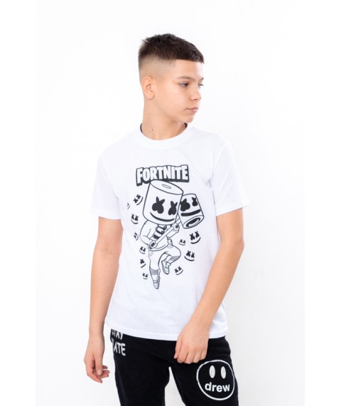 T-shirt for boys "Gamer" Wear Your Own 128 White (6021G-v33)