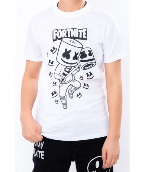 T-shirt for boys "Gamer" Wear Your Own 128 White (6021G-v33)