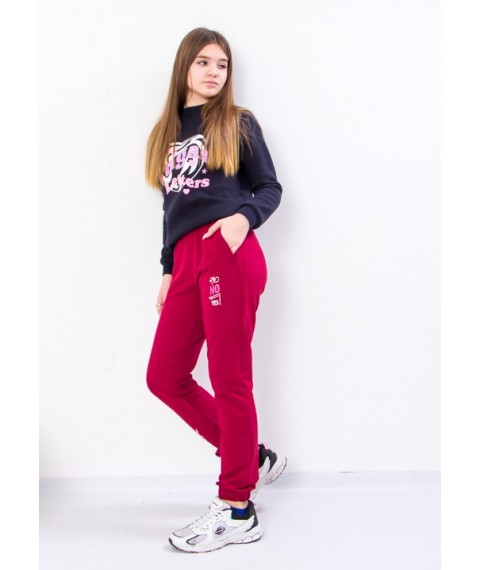 Pants for girls Wear Your Own 152 Red (6060-057-33-5-v76)