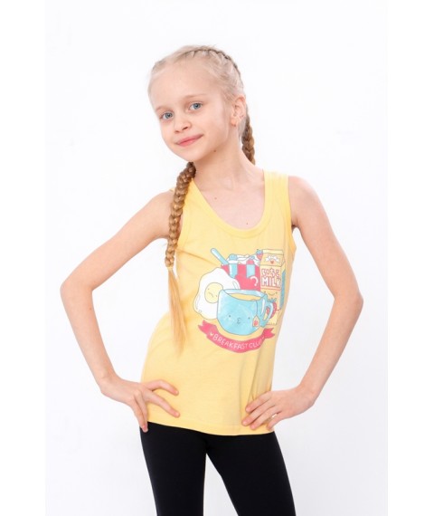T-shirt for girls Wear Your Own 122 Yellow (6072-001-33-5-v15)