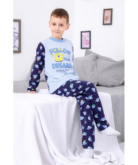 Boys' pajamas Bring Your Own 128 Blue (6076-002-33-4-v5)