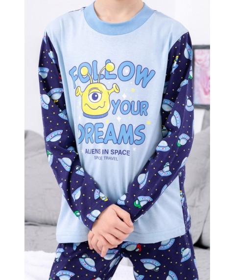 Boys' pajamas Bring Your Own 128 Blue (6076-002-33-4-v5)