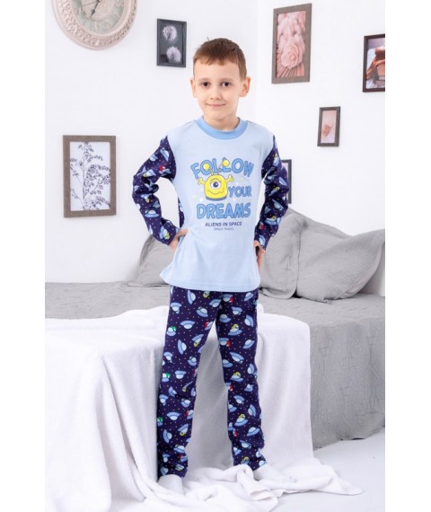 Boys' pajamas Bring Your Own 128 Blue (6076-002-33-4-v5)