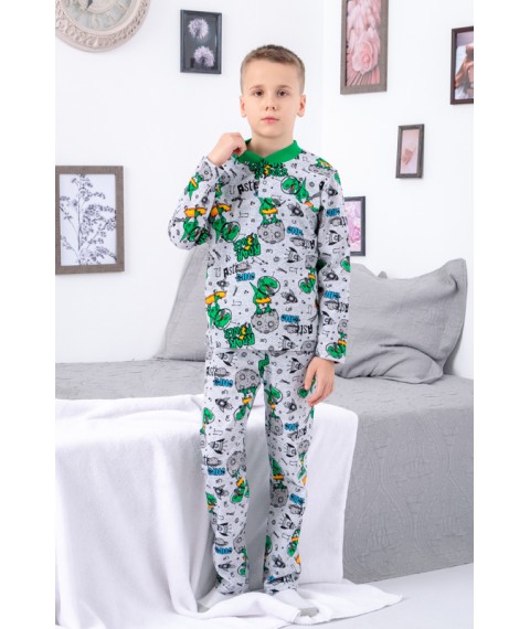 Boys' pajamas with 2 buttons Wear Your Own 122 Gray (6077-002-4-v17)