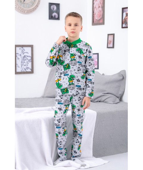 Boys' pajamas with 2 buttons Wear Your Own 134 Gray (6077-002-4-v4)