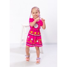 Dress for a girl "Breeze" Wear Your Own 98 Raspberry (6089-001-33-v14)