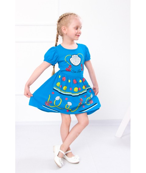 Dress for girls "Breeze" Wear Your Own 86 Turquoise (6089-001-33-v21)