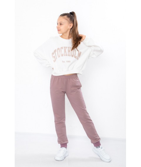 Pants for girls (teens) Wear Your Own 152 Brown (6231-057-v25)